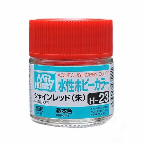 Mr Hobby AQUEOUS HOBBY COLOR - H23 GLOSS SHINE RED (PRIMARY) | 4973028718997