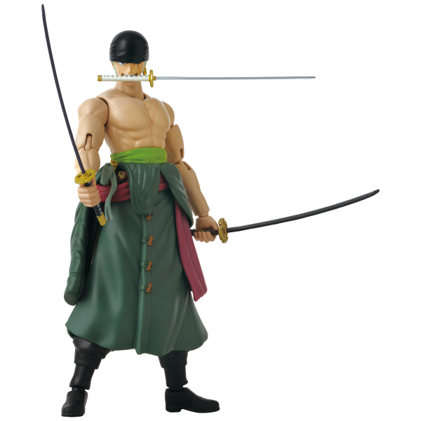 BANDAI Roronoa Zoro Three Sword Style One Piece, BNTCA Anime Heroes | 0045557370527