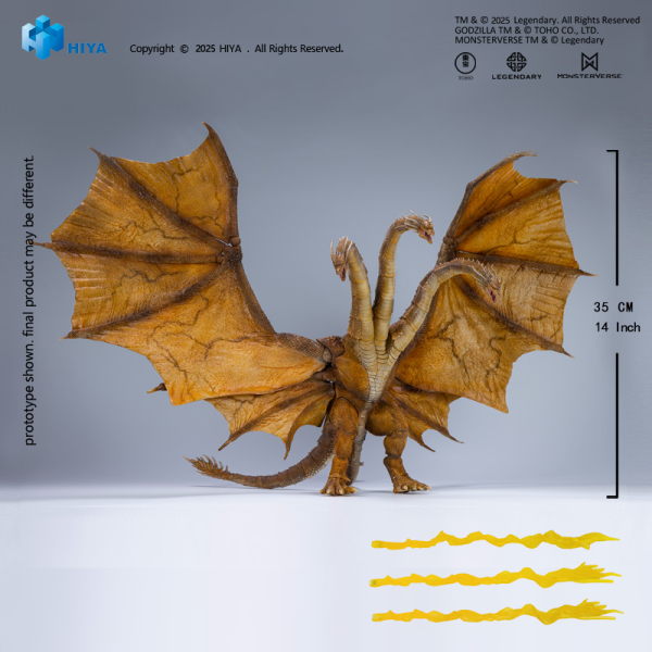 HIYA TOYS Exquisite Basic Series None Scale 10 Inch Godzilla King of the Monsters King Ghidorah 2.0(6957534205088)(6957534205088)