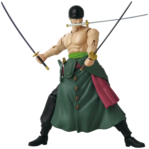 BANDAI Roronoa Zoro Three Sword Style One Piece, BNTCA Anime Heroes | 0045557370527
