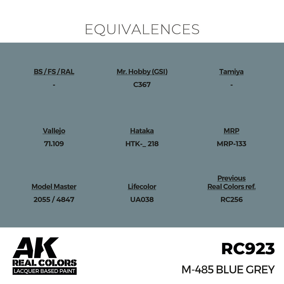 AK Interactive Real Colors M-485 Blue Grey 17 ml. | 8435568336766
