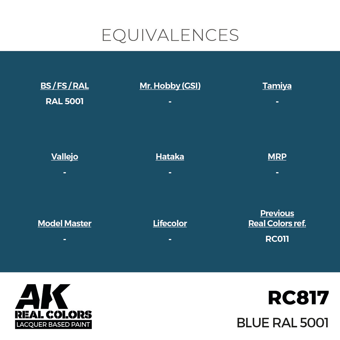 AK Interactive Real Colors Blue RAL 5001 17 ml. | 8435568335707
