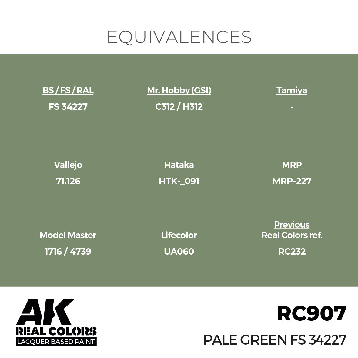 AK Interactive Real Colors Pale Green FS 34227 17 ml. | 8435568336605