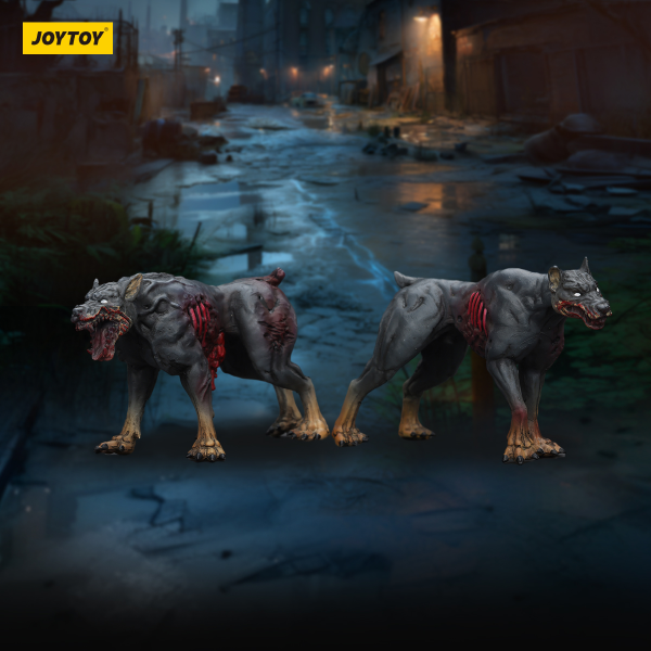 JOYTOY Dark Source Zombie Fiqure Zombie Police Dogs(6927054401642)