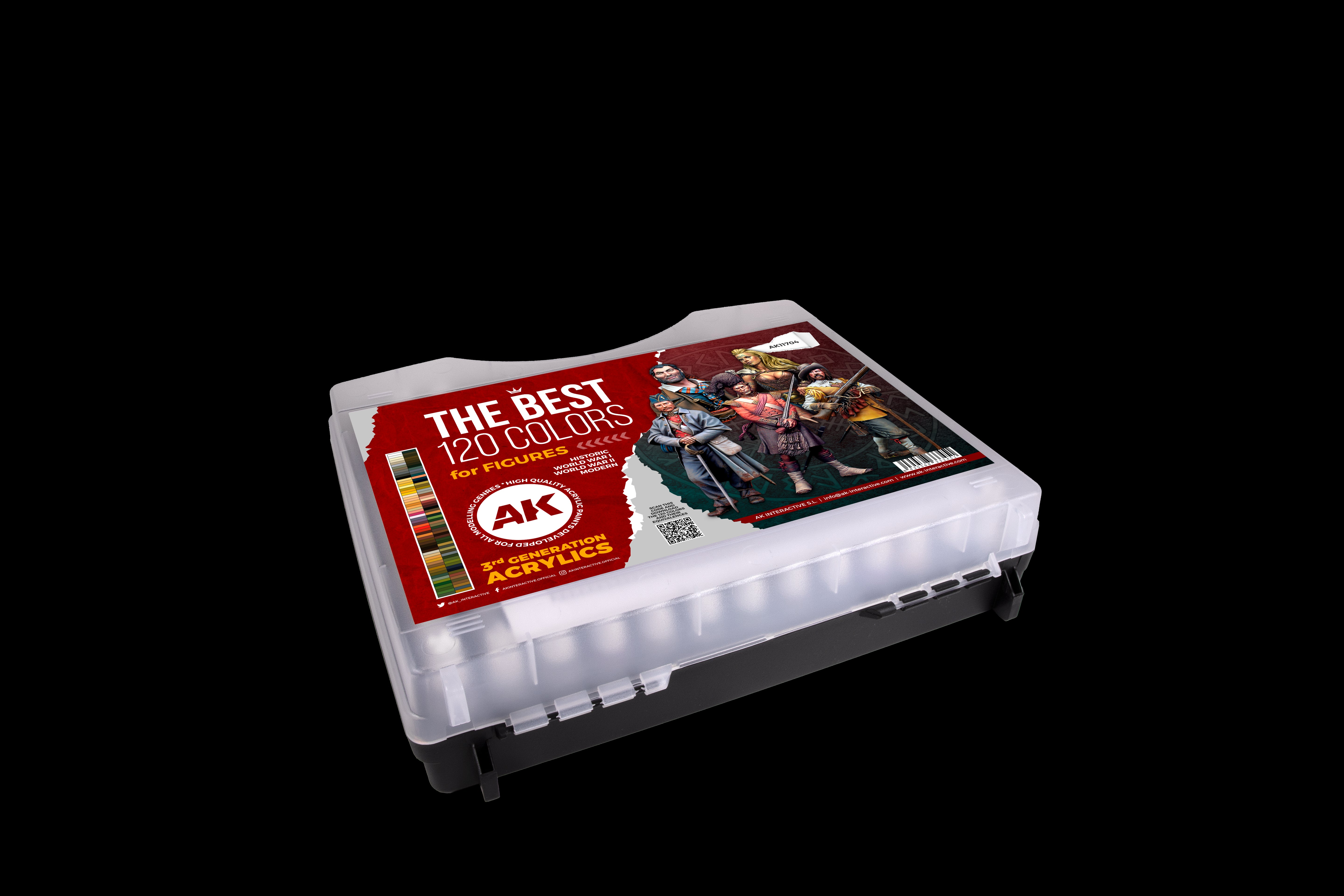 AK 3G Plastic Briefcase 120 Figure Colors | 8435568333451