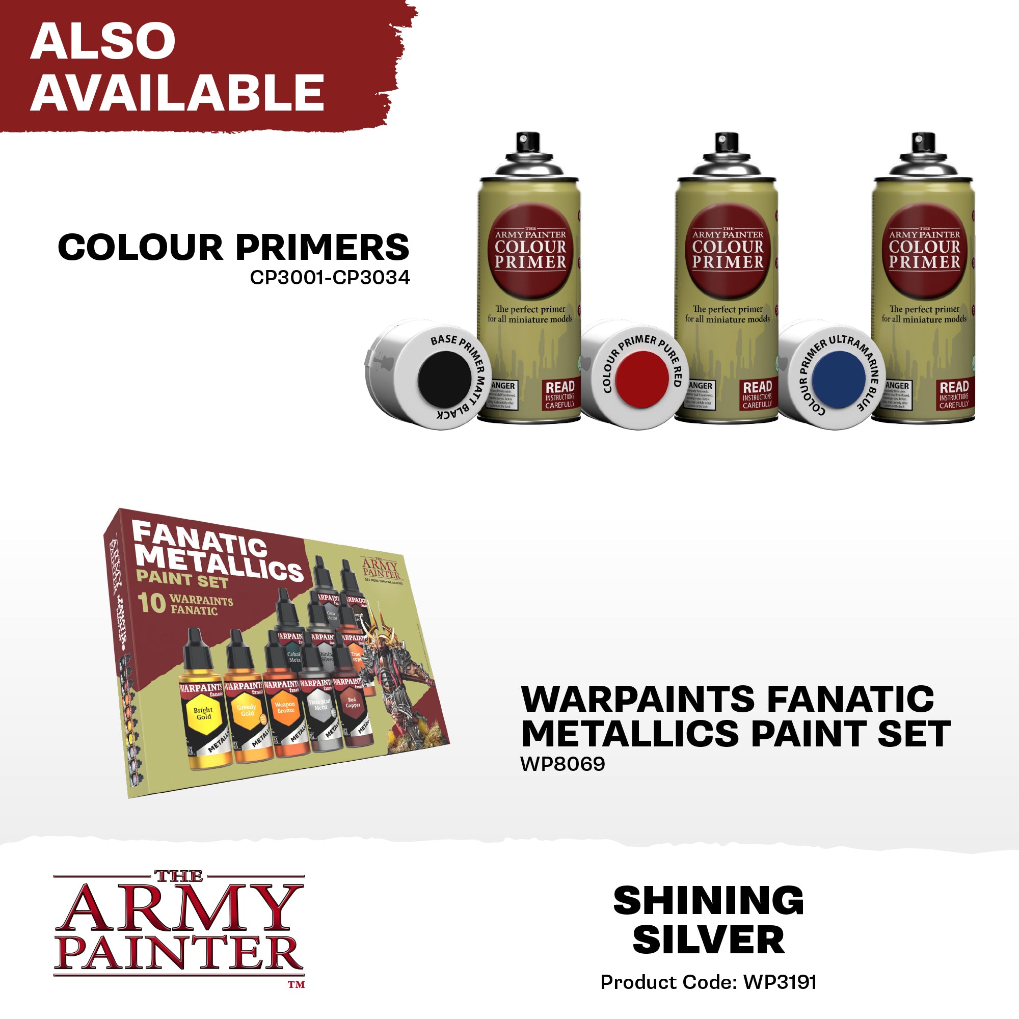 Army Painter Warpaints Fanatic Metallic, Shining Silver | 5713799319103