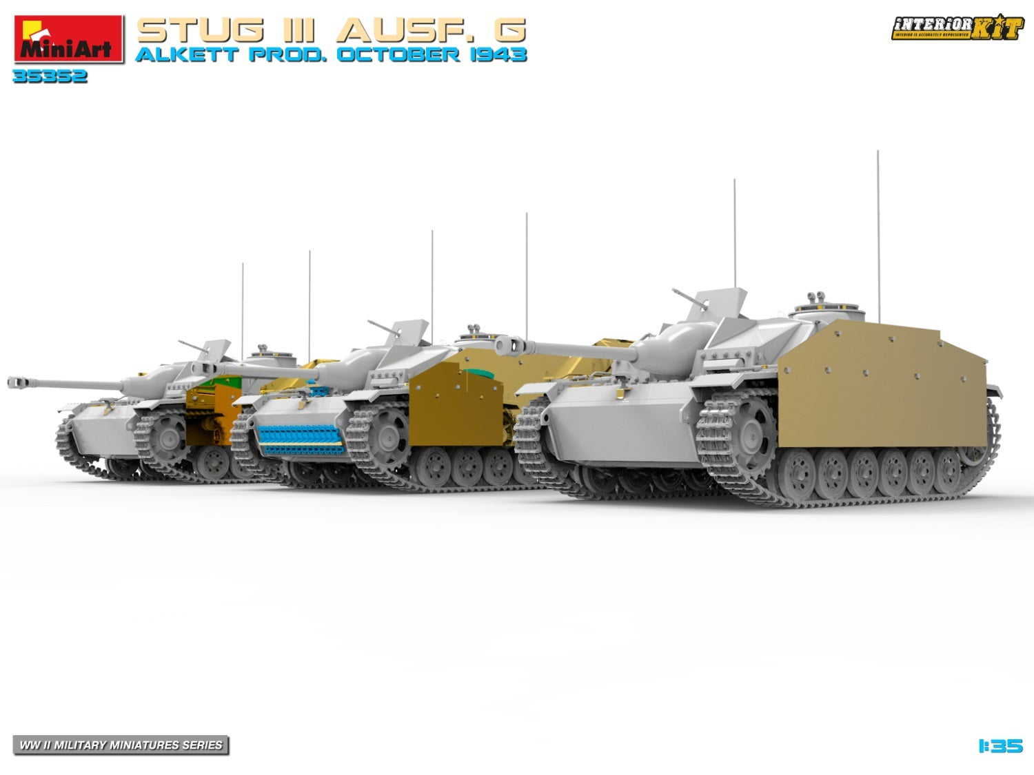 MiniArt 1/35 Stug III Ausf. G Alkett Prod. October 1943 Interior Kit