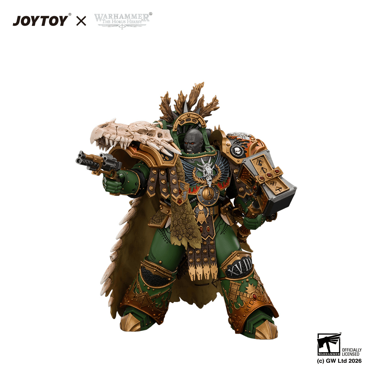 Salamanders Vulkan, Primarch of the XVlllth Legion with Dawnbringer, The Furnace's Heart and Dragon's Breath Gauntlet