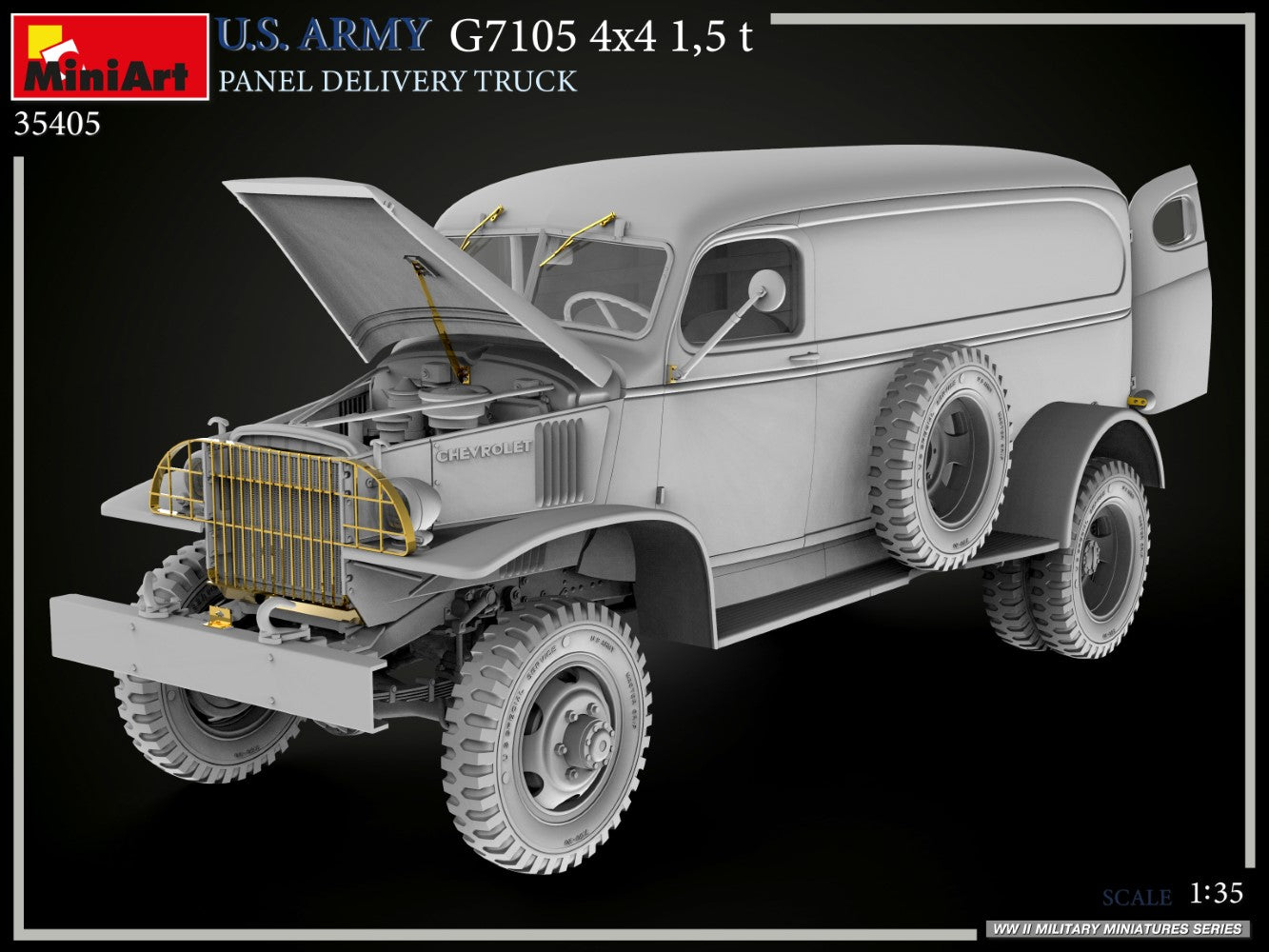MiniArt 1/35 U.S. Army G7105 4х4 1.5T Panel Delivery Truck | 5905090346760