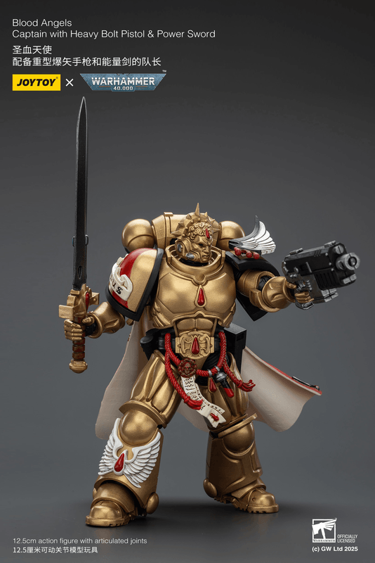 JOYTOY Blood Angels Captain with Heavy Bolt Pistol & Power Sword