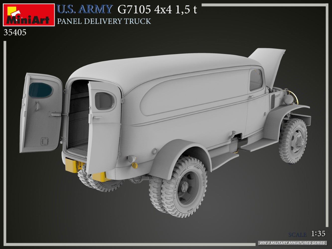 MiniArt 1/35 U.S. Army G7105 4х4 1.5T Panel Delivery Truck | 5905090346760