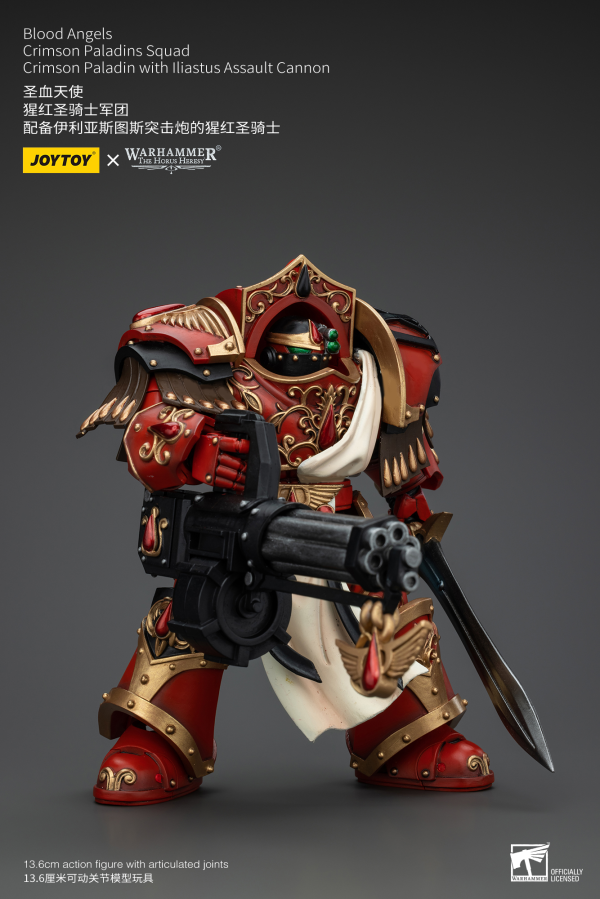 JOYTOY Blood Angels Crimson Paladins Squad Crimson Paladin with Iliastus Assault Cannon(6927054400294)(6927054400294)