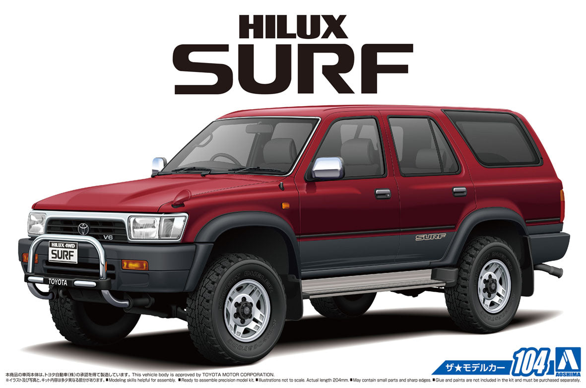 Aoshima 1/24 Toyota VZN130G Hilux SURF SSR-X WIDE BODY '91 | 4905083056981