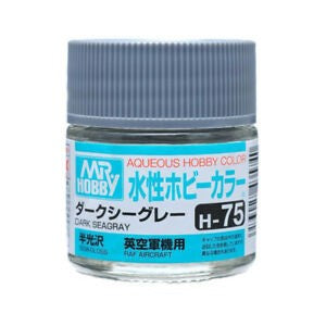 Mr Hobby AQUEOUS HOBBY COLOR - H75 SEMI-GLOSS DARK SEAGRAY (RAF AIRCRAFT) | 4973028739060
