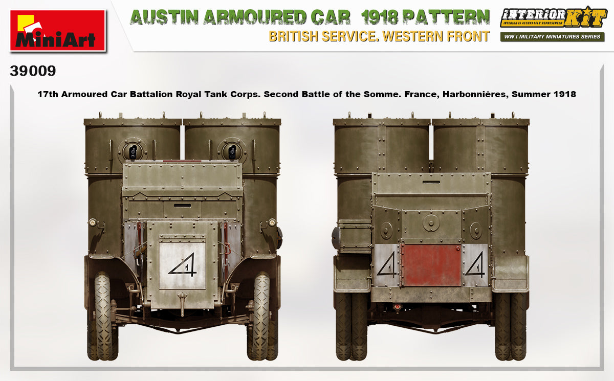MiniArt 1/35 Austin Armoured Car 1918 Pattern. British Service. Western Front . Interior Kit | 4820183313591