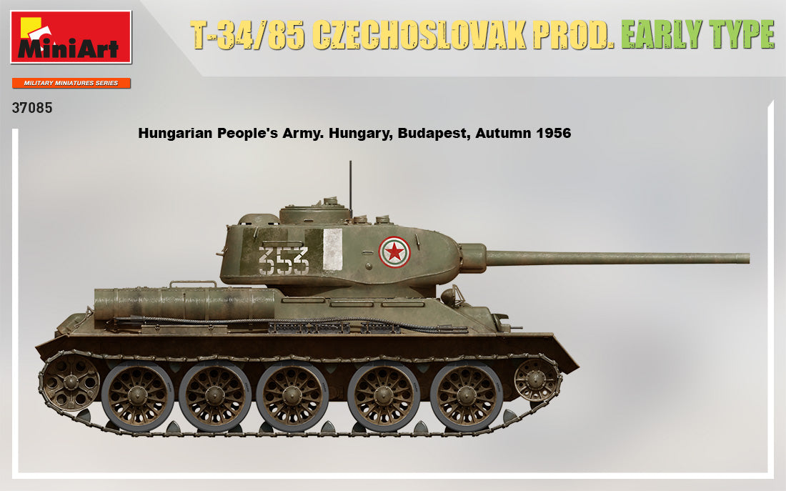 MiniArt 1/35 T-34-85 Czechoslovak Prod. Early Type Tank | 4820183313492