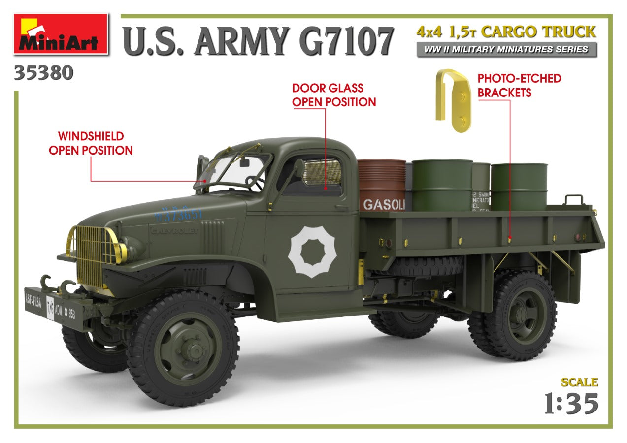 MiniArt 1/35 U.S. Army G7107 4X4 1,5t Cargo Truck | 4820183314260
