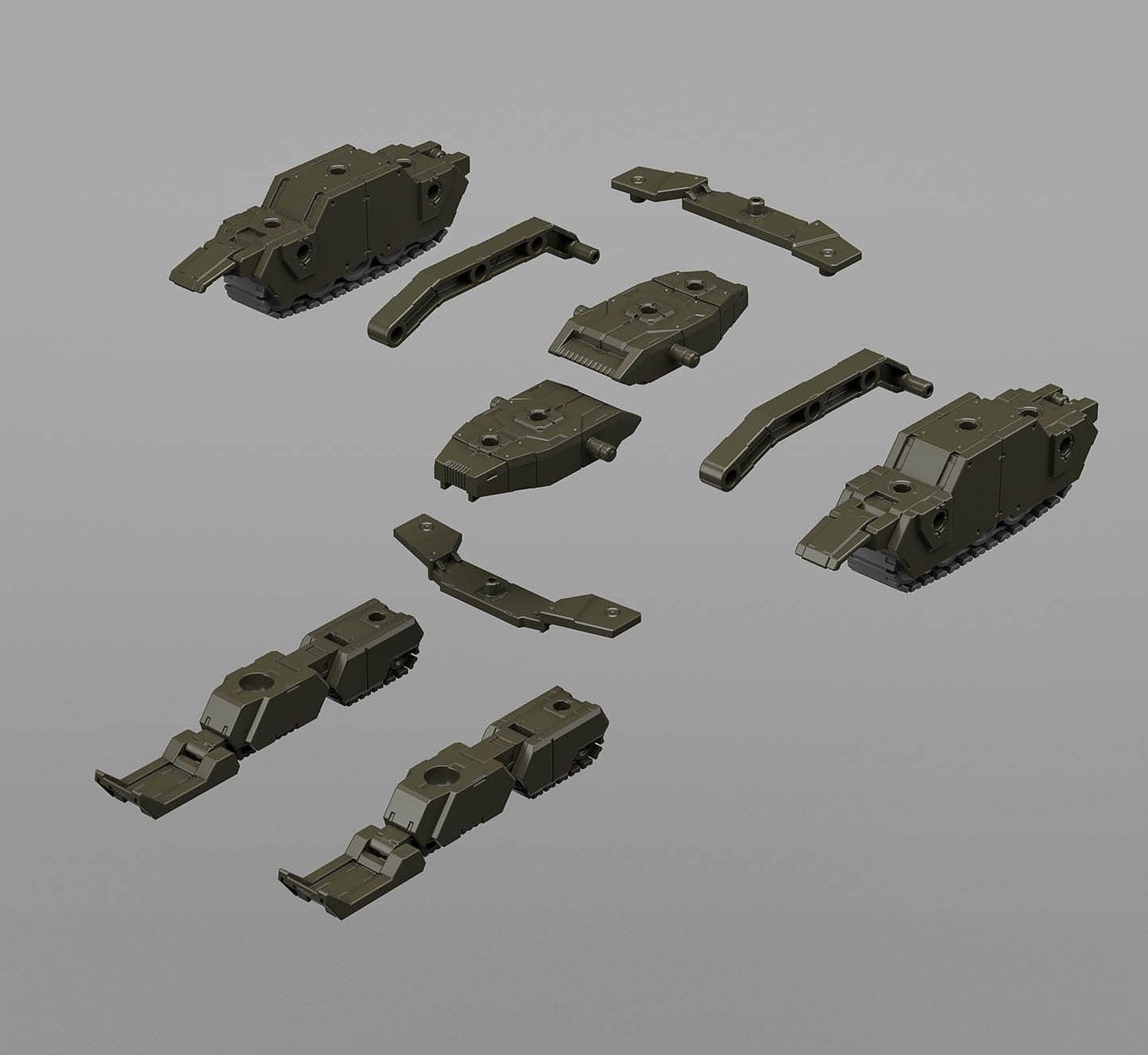 BANDAI Hobby 30MM 1/144 Extended Armament Vehicle (TANK Ver.)[OLIVE DRAB]