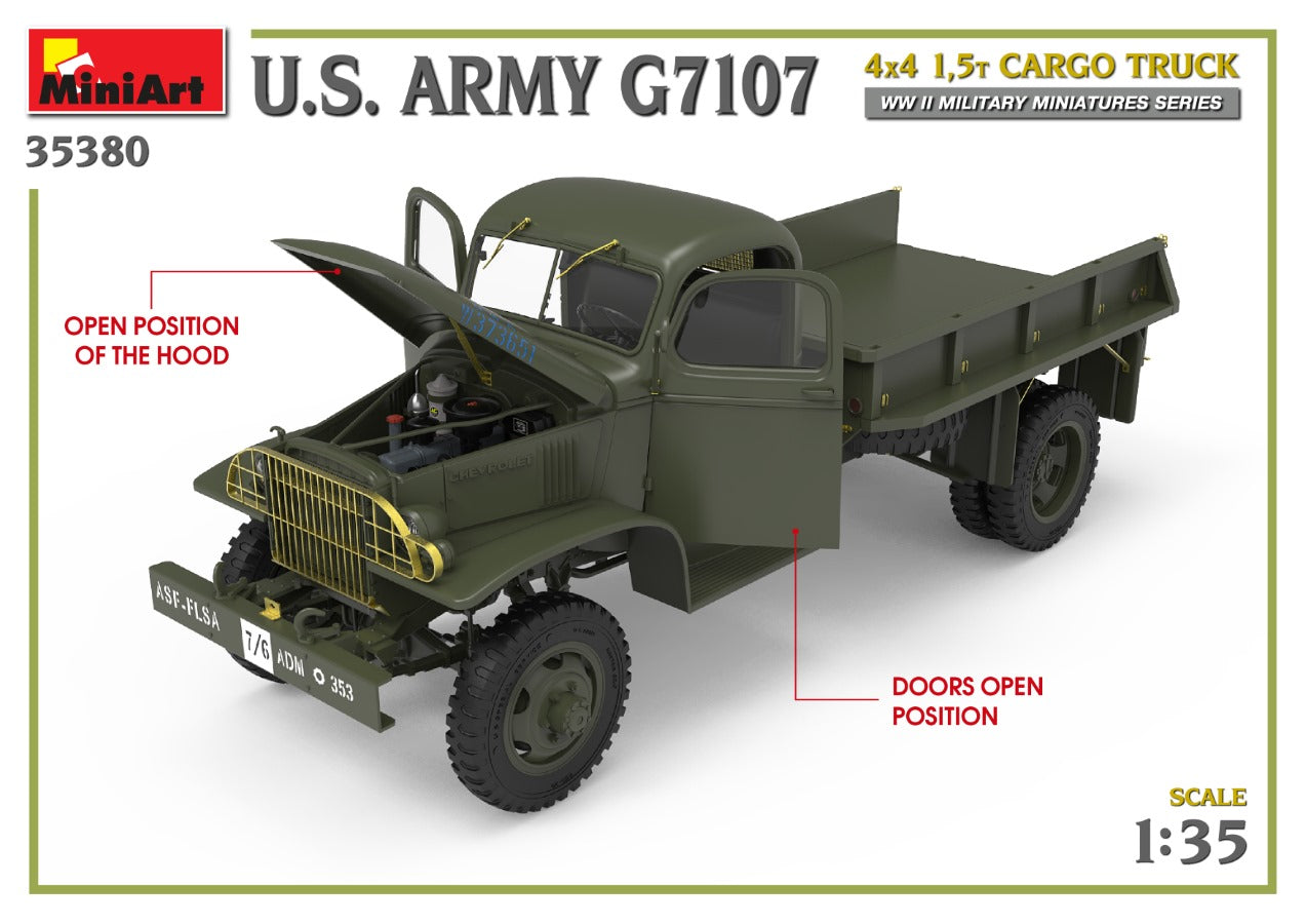 MiniArt 1/35 U.S. Army G7107 4X4 1,5t Cargo Truck | 4820183314260