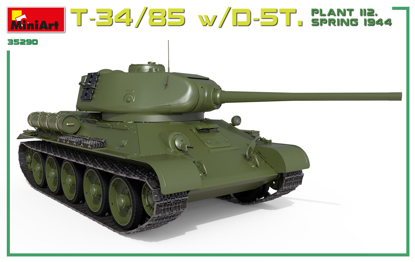 MiniArt 1/35 T-34/85 w/D-5T. PLANT 112. SPRING 1944. INTERIOR KIT | 4820183313171