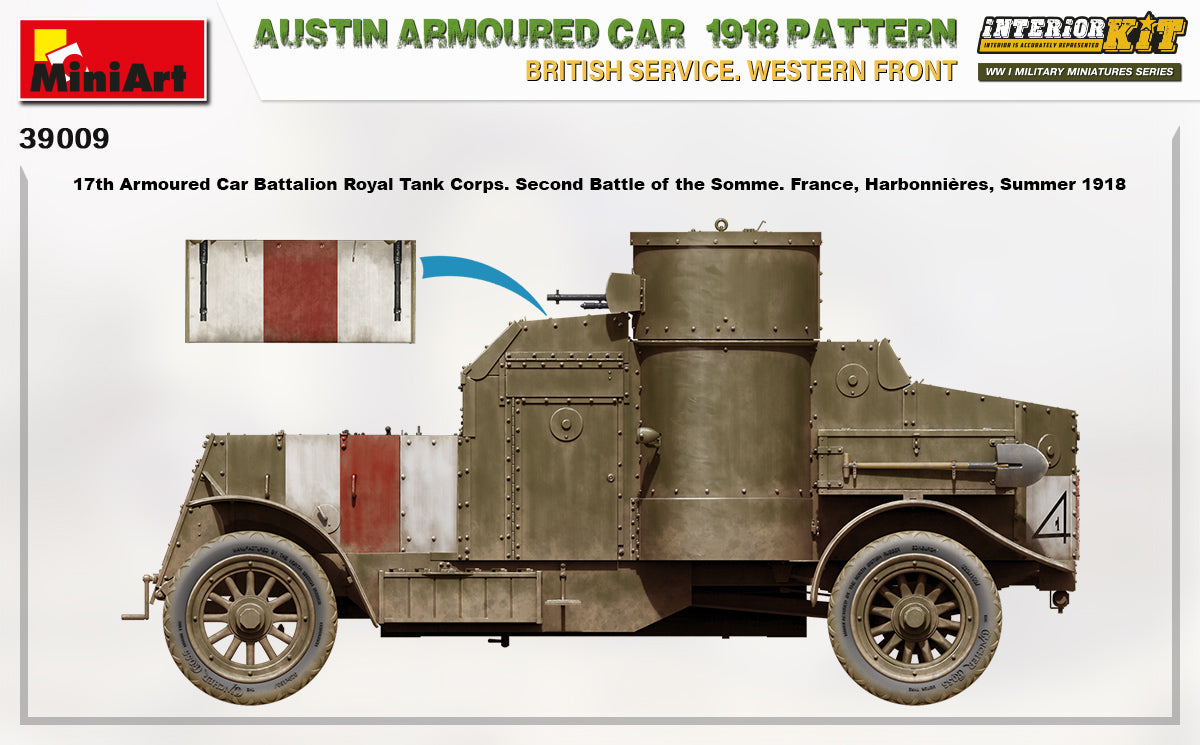 MiniArt 1/35 Austin Armoured Car 1918 Pattern. British Service. Western Front . Interior Kit | 4820183313591