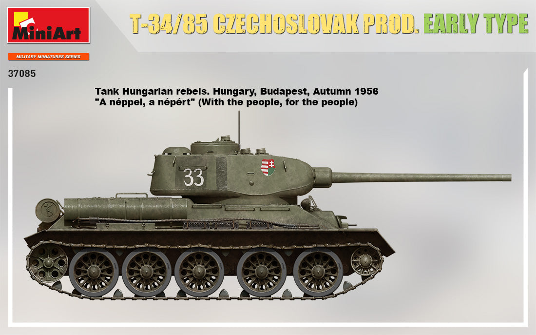 MiniArt 1/35 T-34-85 Czechoslovak Prod. Early Type Tank | 4820183313492