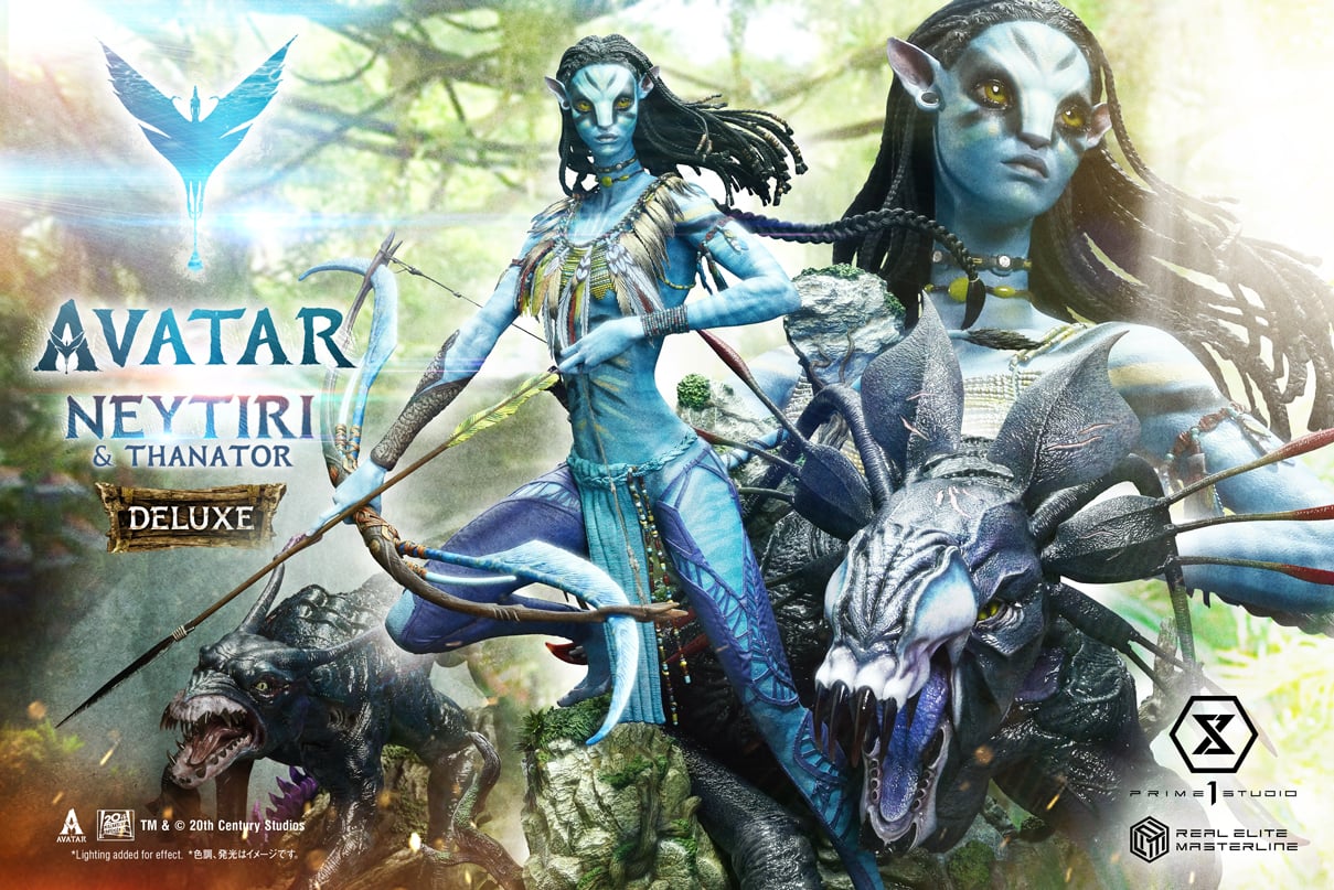Real Elite Masterline Avatar (Film) Neytiri &amp; Thanator Avatar Legacy Collection DX Bonus Version
