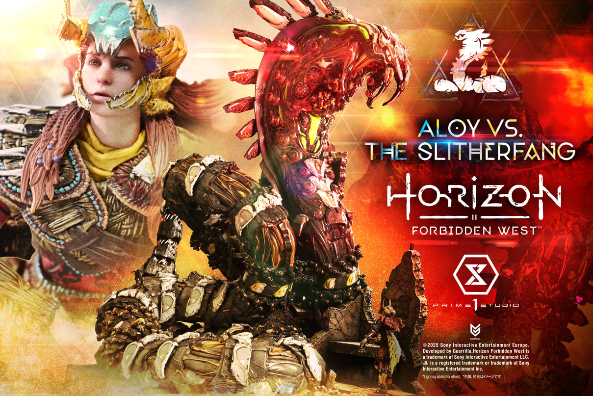 Ultimate Diorama Masterline Horizon Forbidden West Aloy vs. The Slitherfang Bonus Version