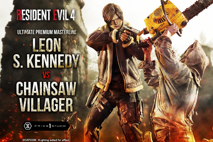 Ultimate Premium Masterline Resident Evil 4 Leon S. Kennedy versus Chainsaw Villager