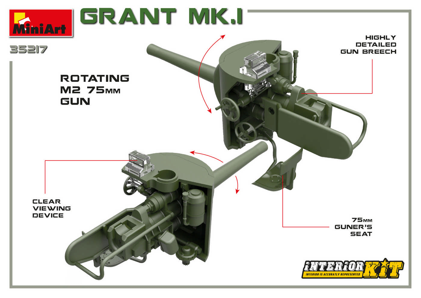 Miniart 1/35 Grant Mk.I Interior Kit | 4820183312280