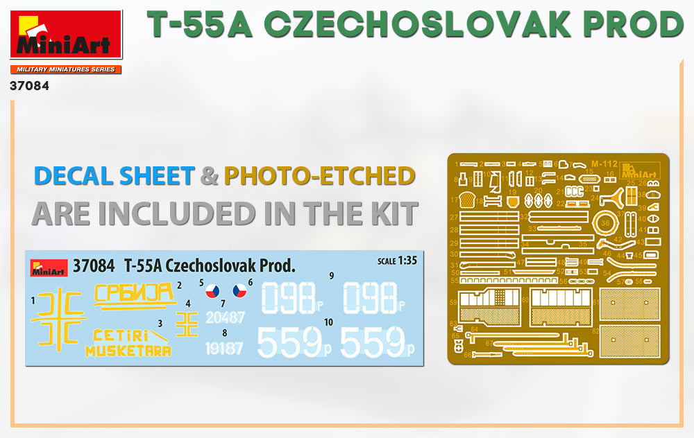 MiniArt 1/35 T-55A Czechoslovak Prod. Tank | 4820183313195