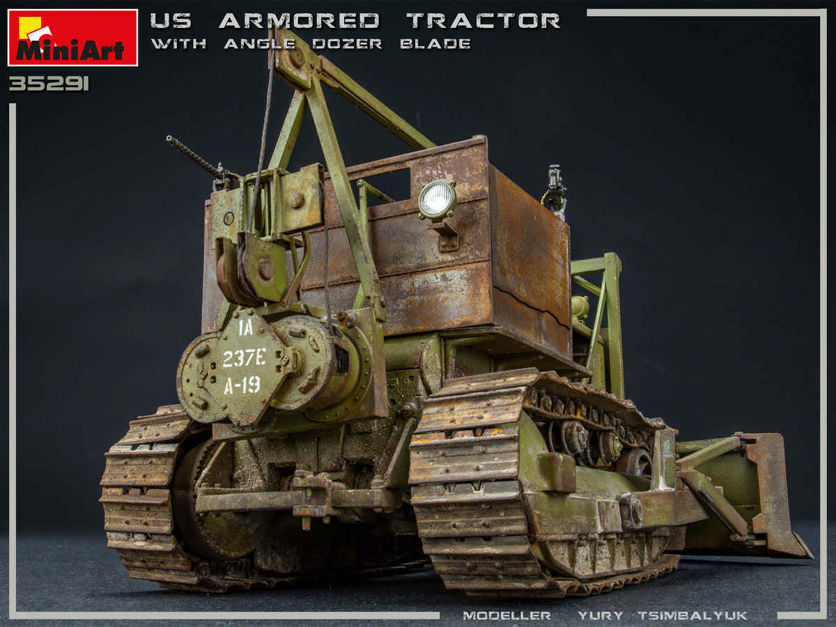 MiniArt 1/35 U.S. Armored Tractor w/ Angle Dozer Blade | 4820183312945