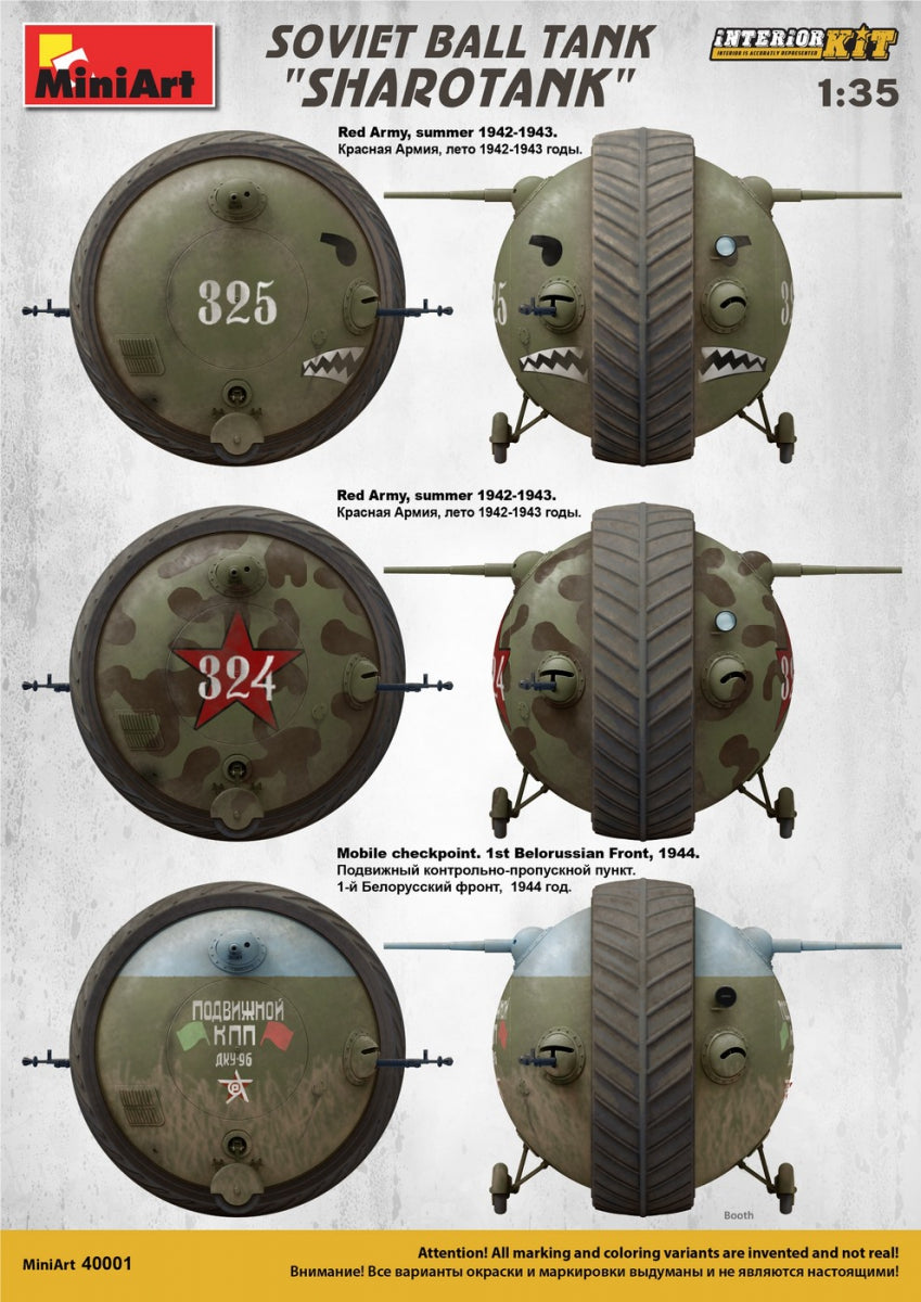 MiniArt 1/35 Soviet Ball Tank 'Sharotank' Interior Kit | 4820183311818
