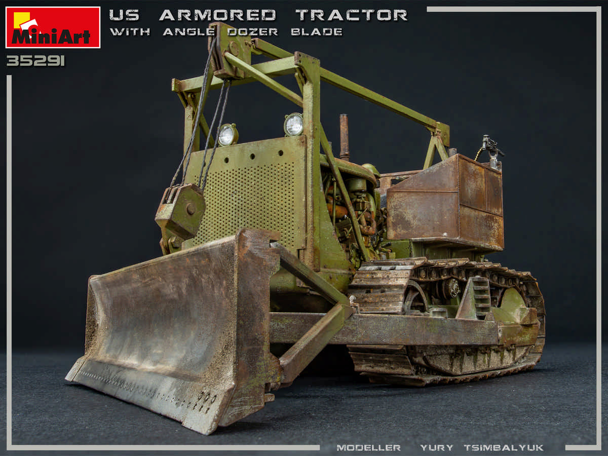 MiniArt 1/35 U.S. Armored Tractor w/ Angle Dozer Blade | 4820183312945