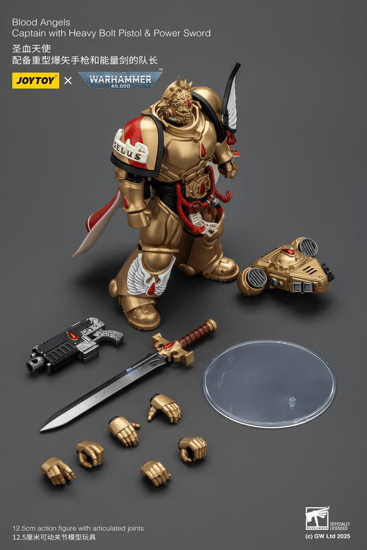 JOYTOY Blood Angels Captain with Heavy Bolt Pistol & Power Sword