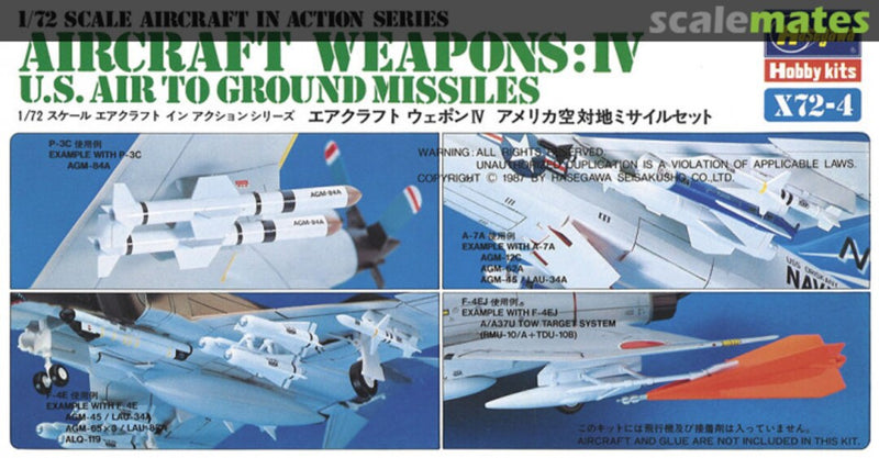 Hasegawa [X72-4] 1:72 U.S. AIRCRAFT WEAPONS IV