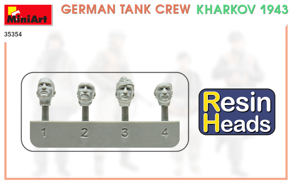 MiniArt 1/35 German Tank Crew.Kharkov 1943. Resin Heads | 4820183313560