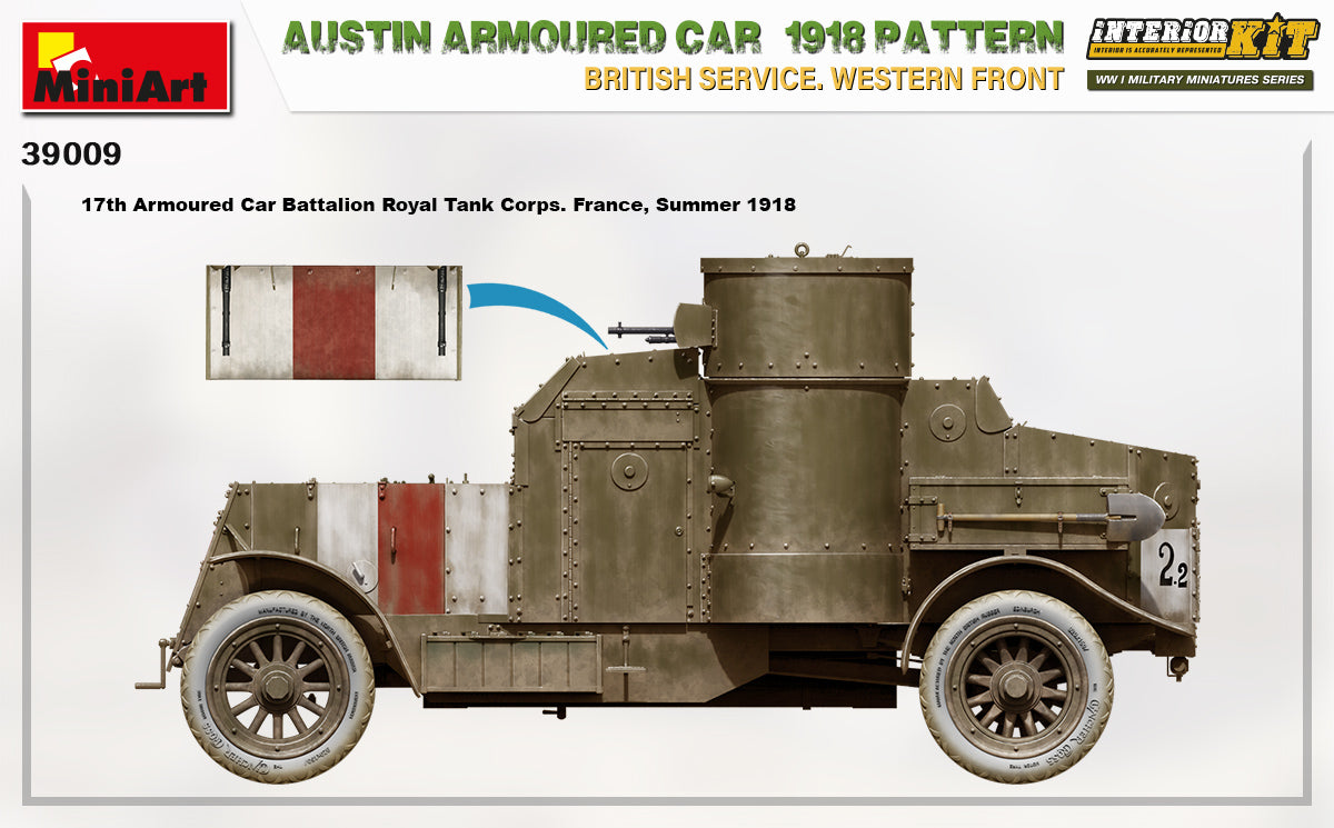 MiniArt 1/35 Austin Armoured Car 1918 Pattern. British Service. Western Front . Interior Kit | 4820183313591