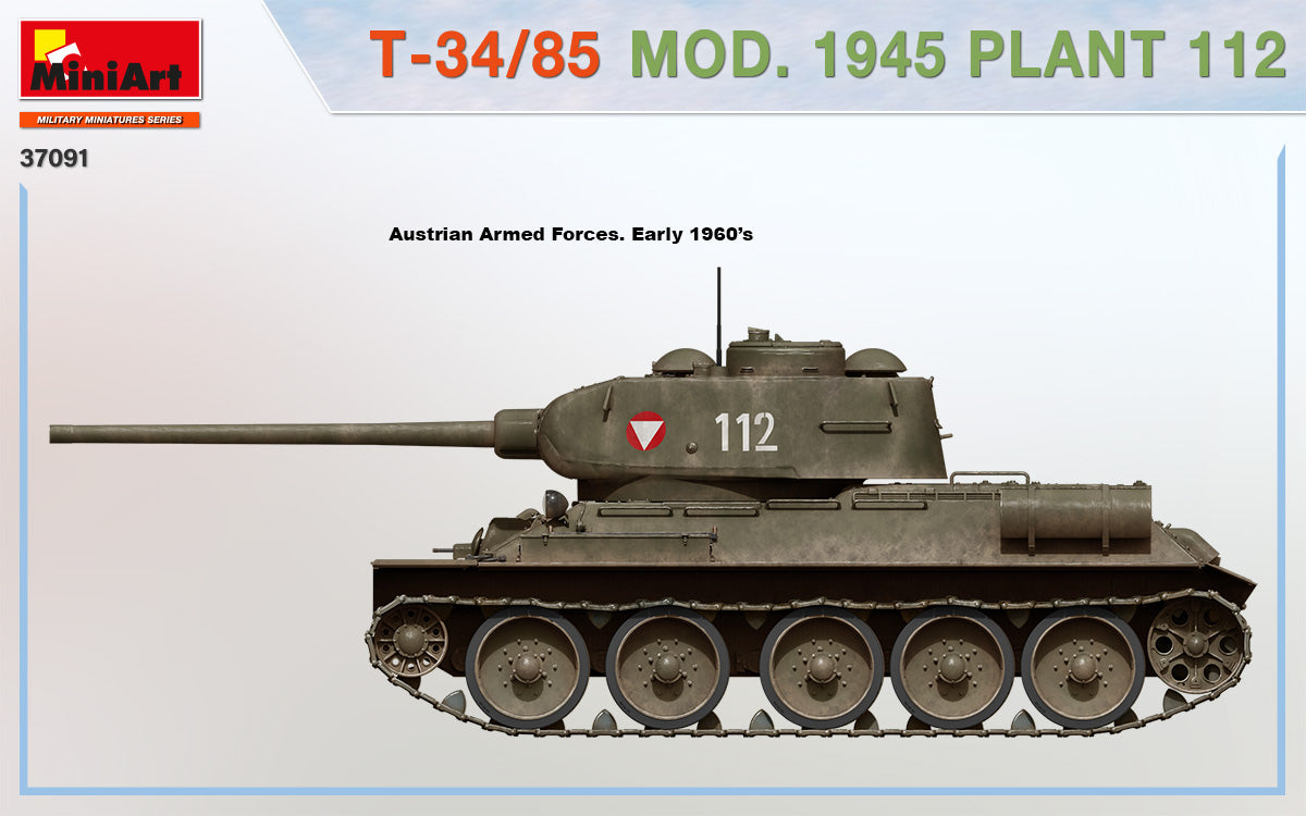 MiniArt 1/35 T-34/85 Mod. 1945 Plant 112 | 4820183313676