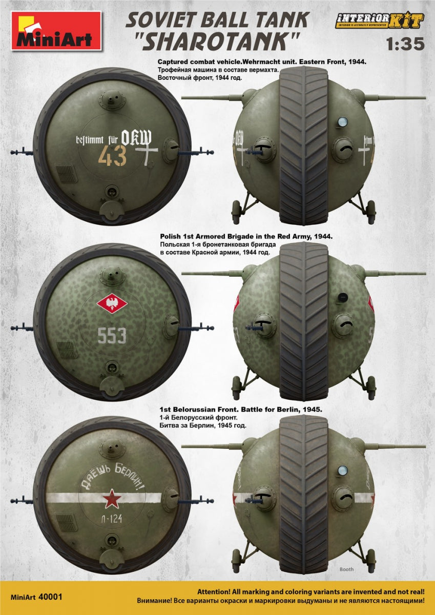 MiniArt 1/35 Soviet Ball Tank 'Sharotank' Interior Kit | 4820183311818
