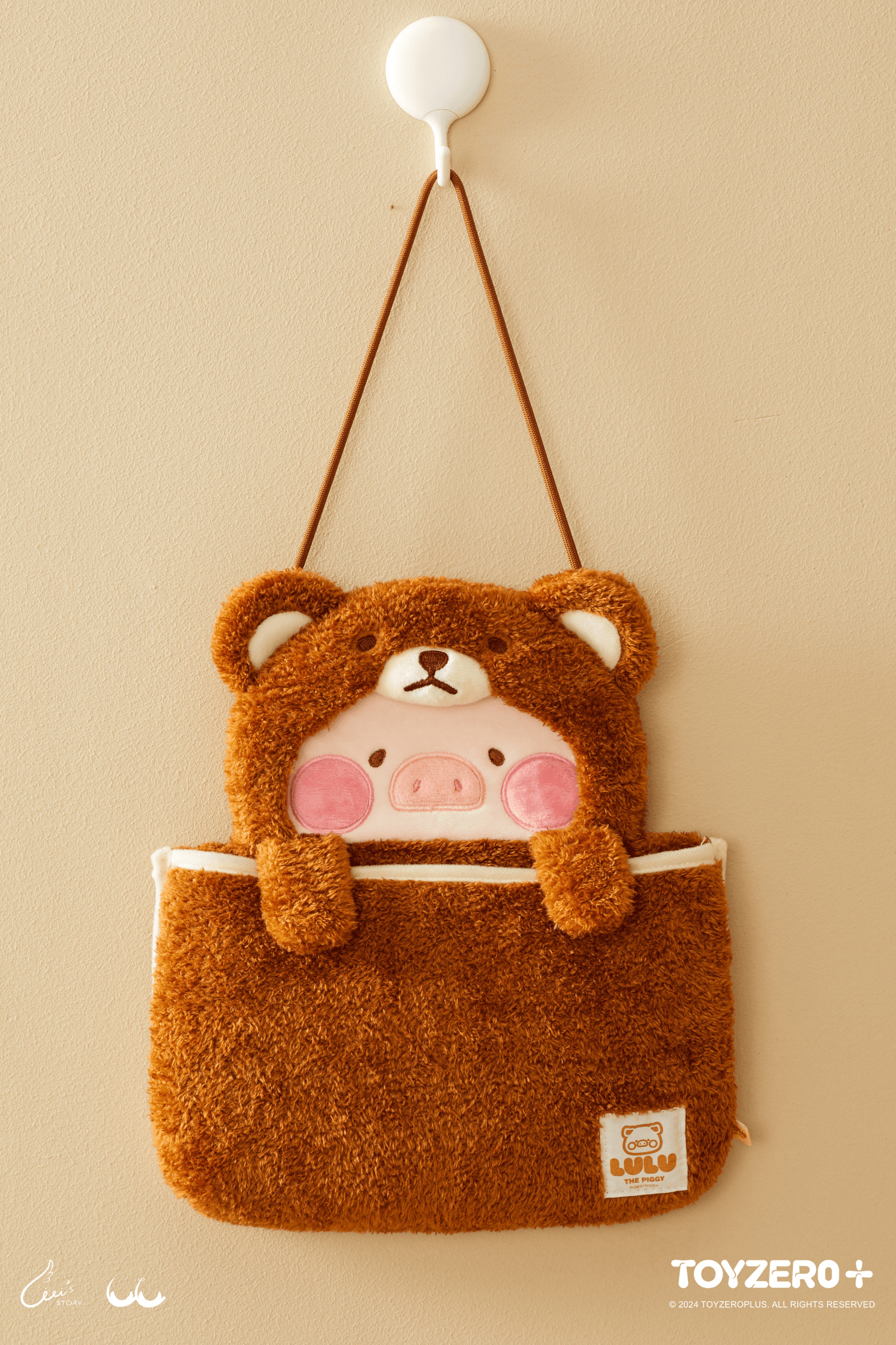 LuLu the Piggy Costume Series - Fluffy Wall Bag (Bear) | 781005758140