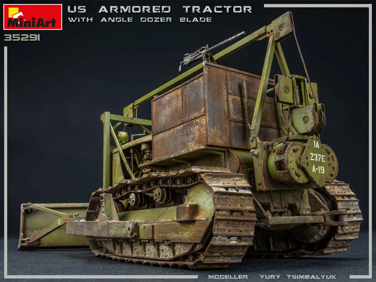 MiniArt 1/35 U.S. Armored Tractor w/ Angle Dozer Blade | 4820183312945