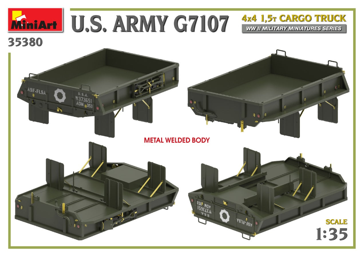 MiniArt 1/35 U.S. Army G7107 4X4 1,5t Cargo Truck | 4820183314260