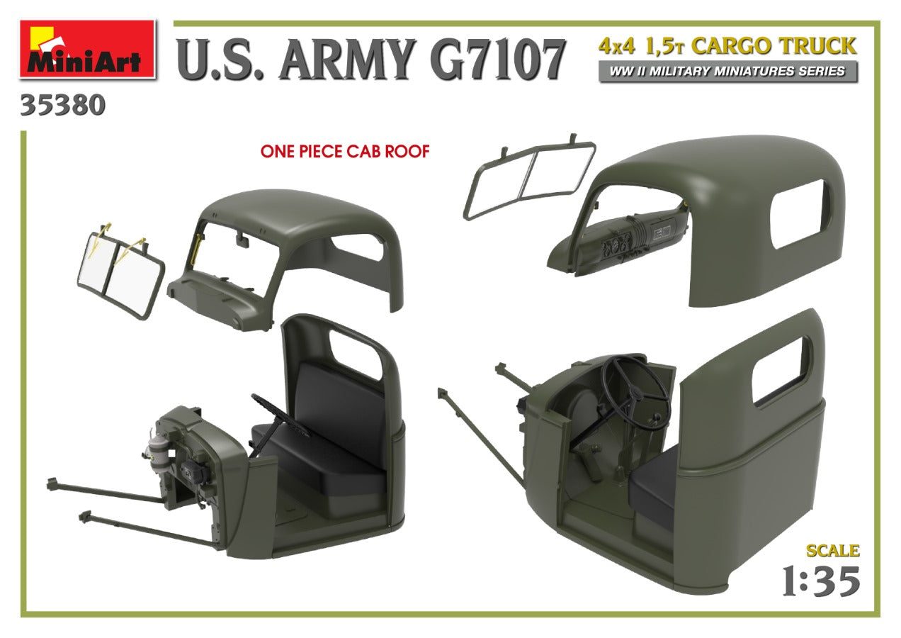 MiniArt 1/35 U.S. Army G7107 4X4 1,5t Cargo Truck | 4820183314260