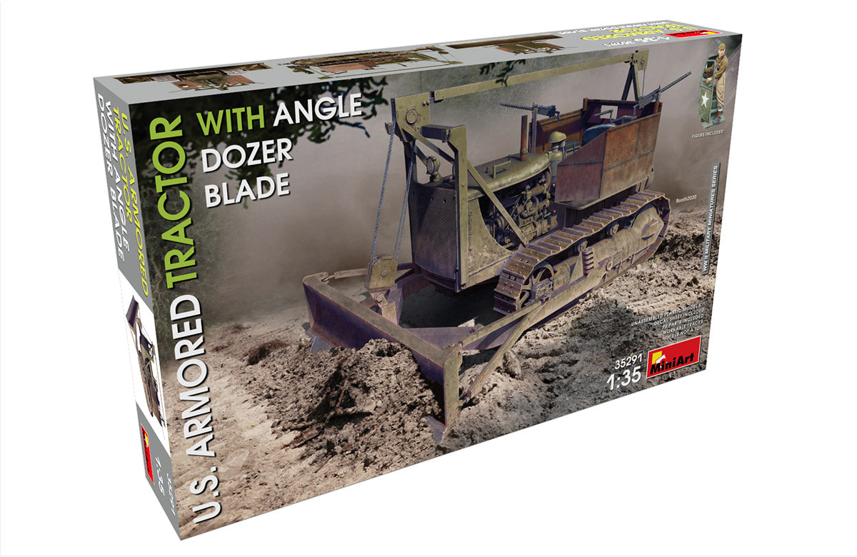 MiniArt 1/35 U.S. Armored Tractor w/ Angle Dozer Blade | 4820183312945
