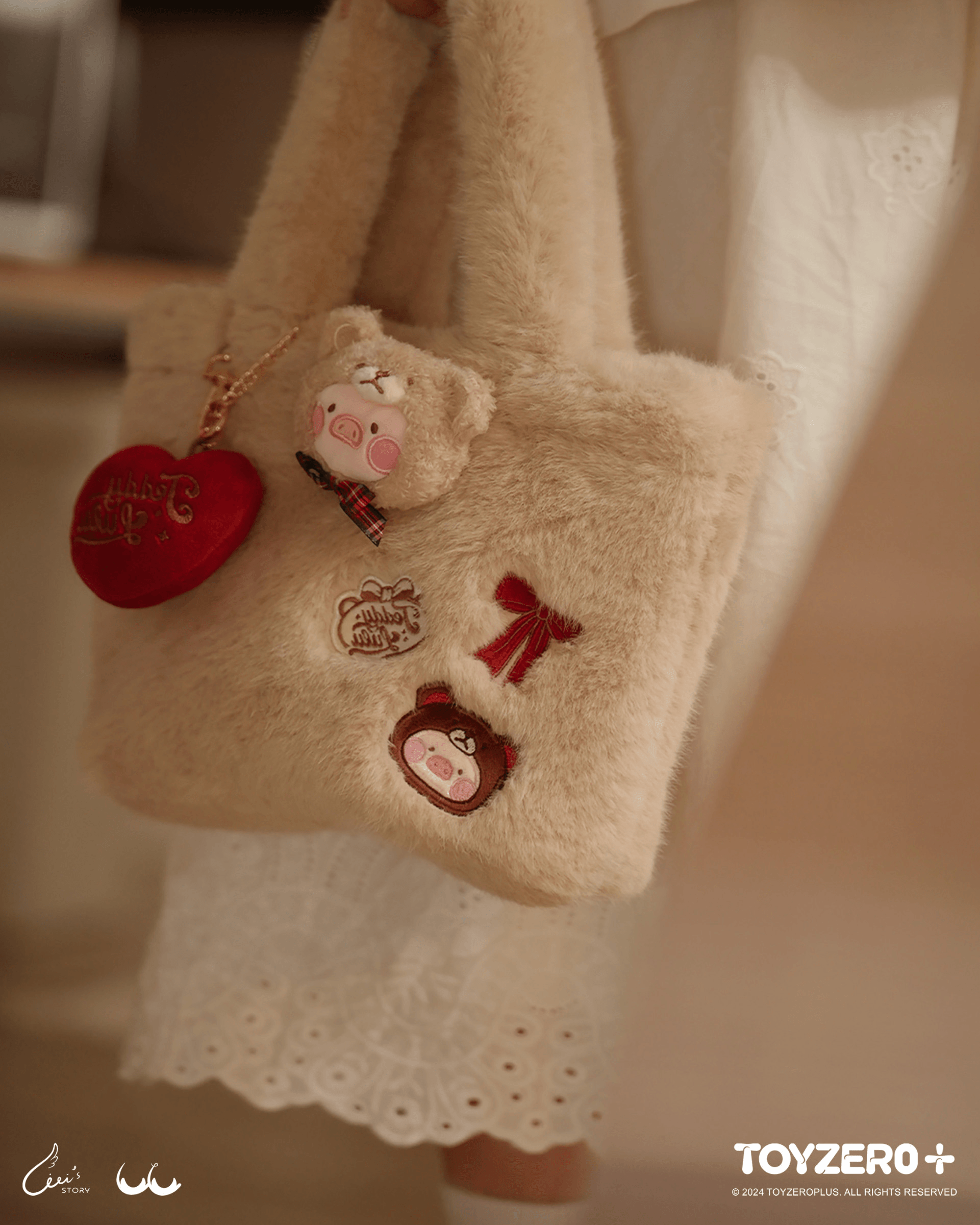 LuLu the Piggy - Teddy LuLu Plush Tote Bag | 781005360244