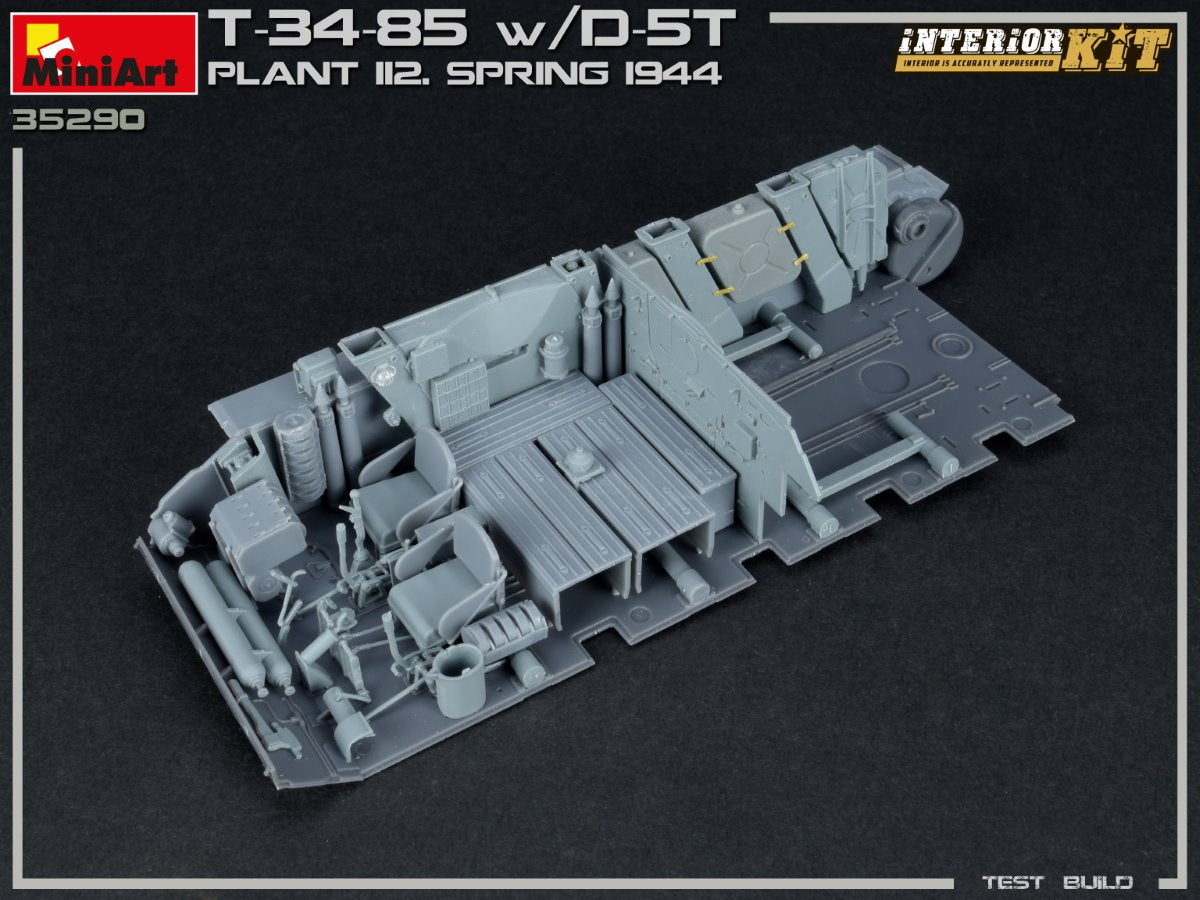 MiniArt 1/35 T-34/85 w/D-5T. PLANT 112. SPRING 1944. INTERIOR KIT | 4820183313171