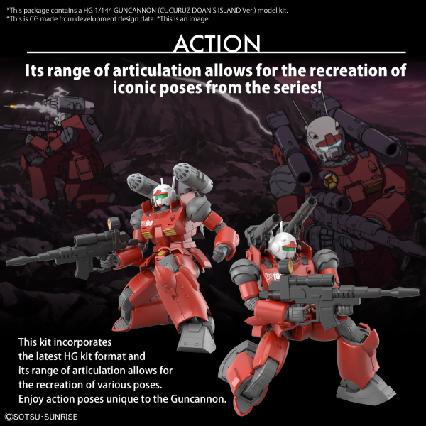 BANDAI Hobby HG 1/144 GUNCANNON (CUCURUZ DOAN’S ISLAND Ver.)(4573102653154)(4573102653154)