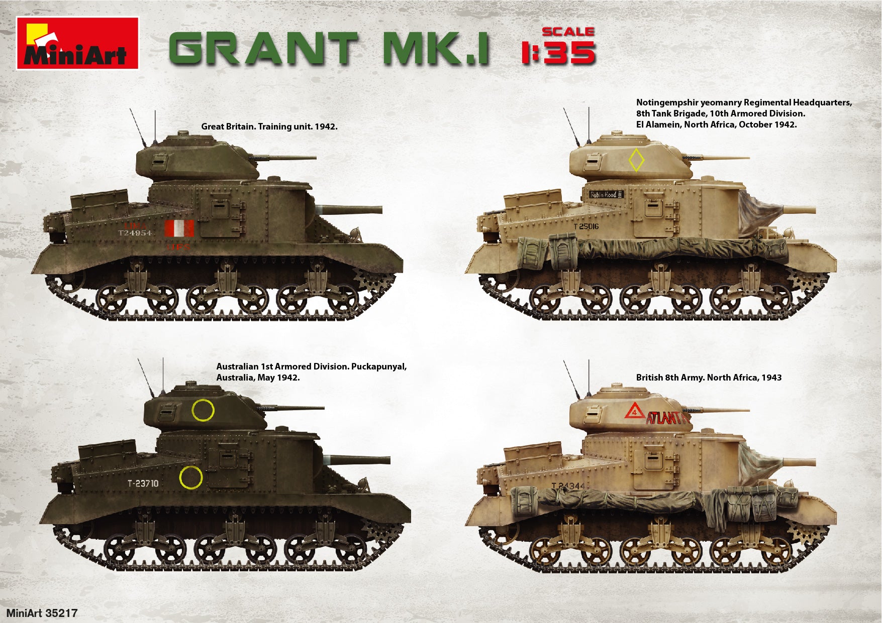 Miniart 1/35 Grant Mk.I Interior Kit | 4820183312280