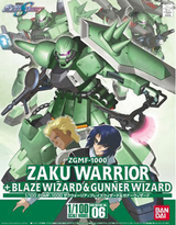BANDAI Hobby HG 1/100 #06 Zaku Warrior + Blaze Wizard & Gunner Wizard